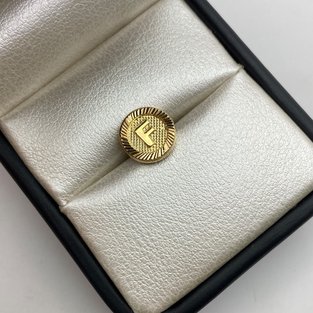 Herraje tambor letra f Oro amarillo 0,5 Gr / 1 Cm