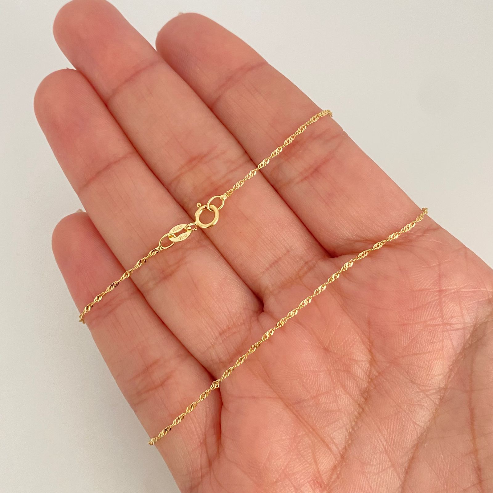 Cadena It singapur Oro amarillo 18k 1,95 Gr / 1,4 mm / 50 Cm