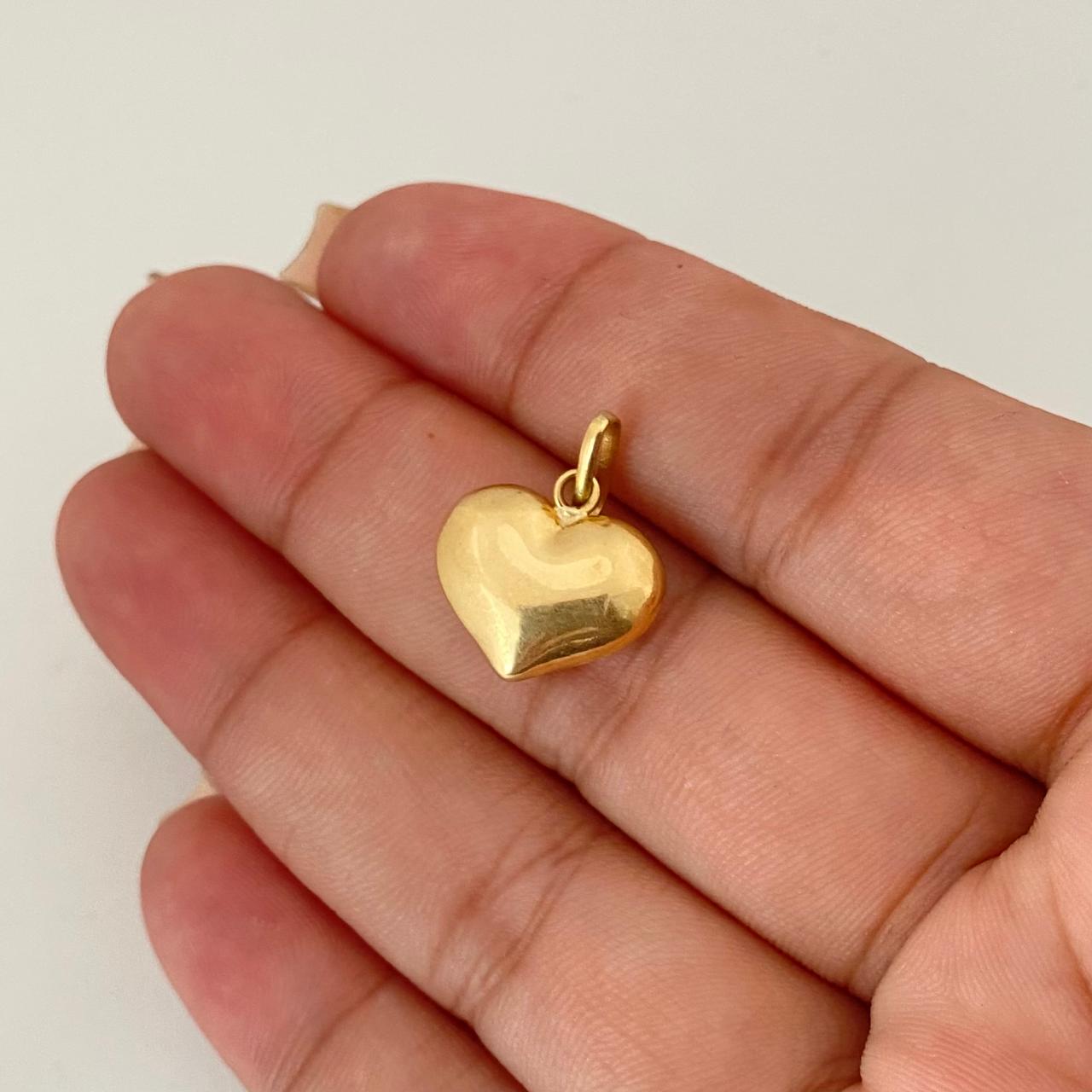 Dije corazón inflado Oro amarillo 18k 1,3 Gr / 2,0 Cm