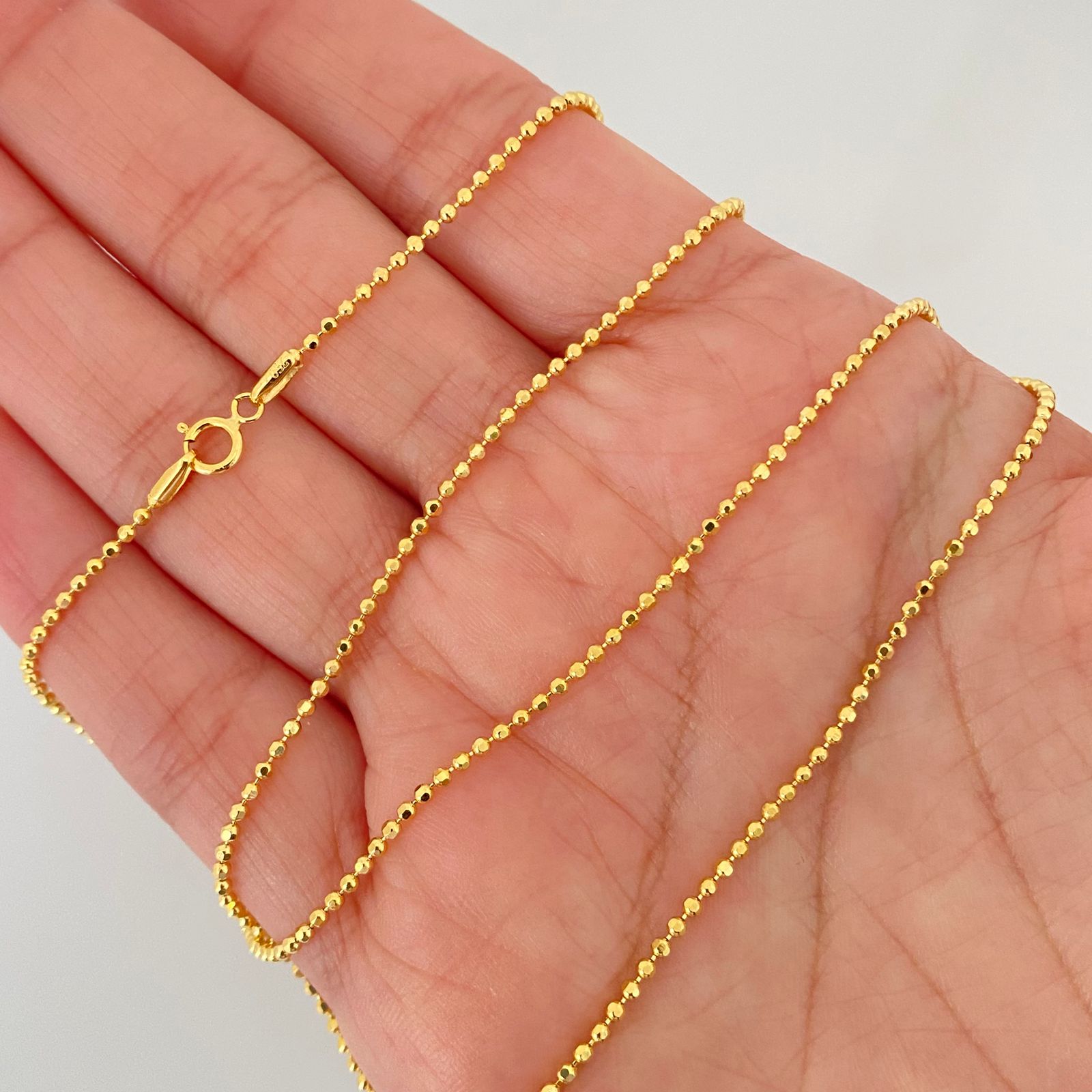 Cadena It tejido mini militar Oro amarillo 18k +1 / 5,7 Gr / 1,5 mm / 60 Cm