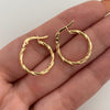 Candonga Entorchada Oro amarillo 18k 1,25 Gr / 2 Cm