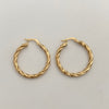 Candonga Entorchada Oro amarillo 18k 2,55 Gr / 2,5 Cm