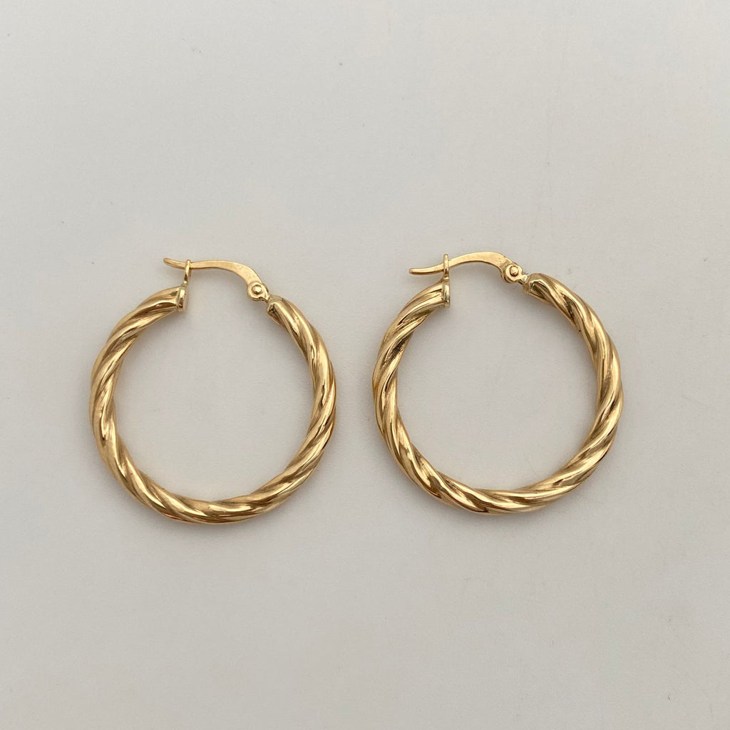 Candonga Entorchada Oro amarillo 18k 2,55 Gr / 2,5 Cm