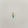 Dije Canutillo de Esmeralda Oro amarillo 18k 0,15 Gr / 1,9 mm / 1,1 Cm
