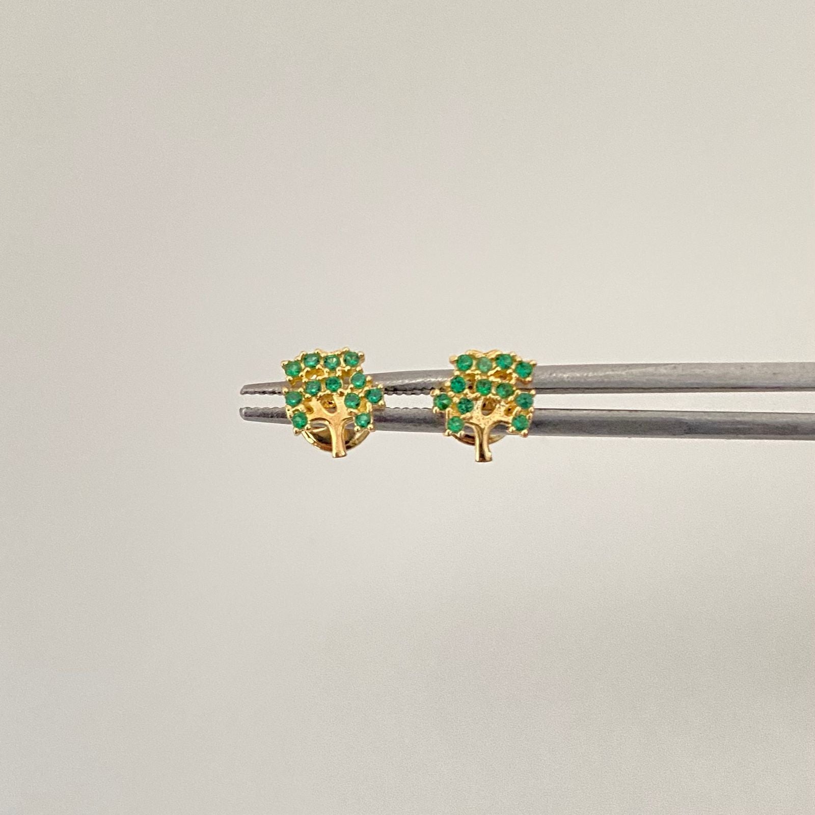 Topos árbol casting verde Oro amarillo 18k 0,9 Gr / 6,4 mm