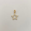 Dije Estrella Casting Blanco Oro amarillo 18k 1,15 Gr / 16 mm / 2,4 Cm