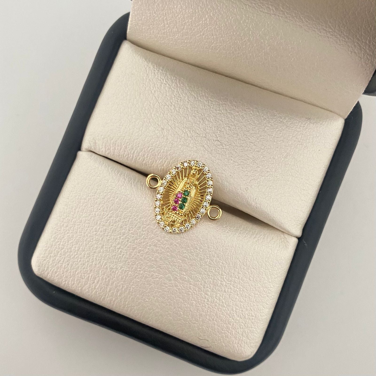 Herraje virgen guadalupe Oro amarillo 18k 1,0 Gr / 1,5 Cm