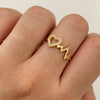 Anillo silueta corazon casting Oro amarillo 18k/ Talla 7 1/2 / 1,95 Gr / 8 mm