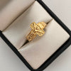 Anillo Cruz Cristo Oro amarillo 18k / Talla 9 1/2 / 3,35 Gr / 3,8 mm
