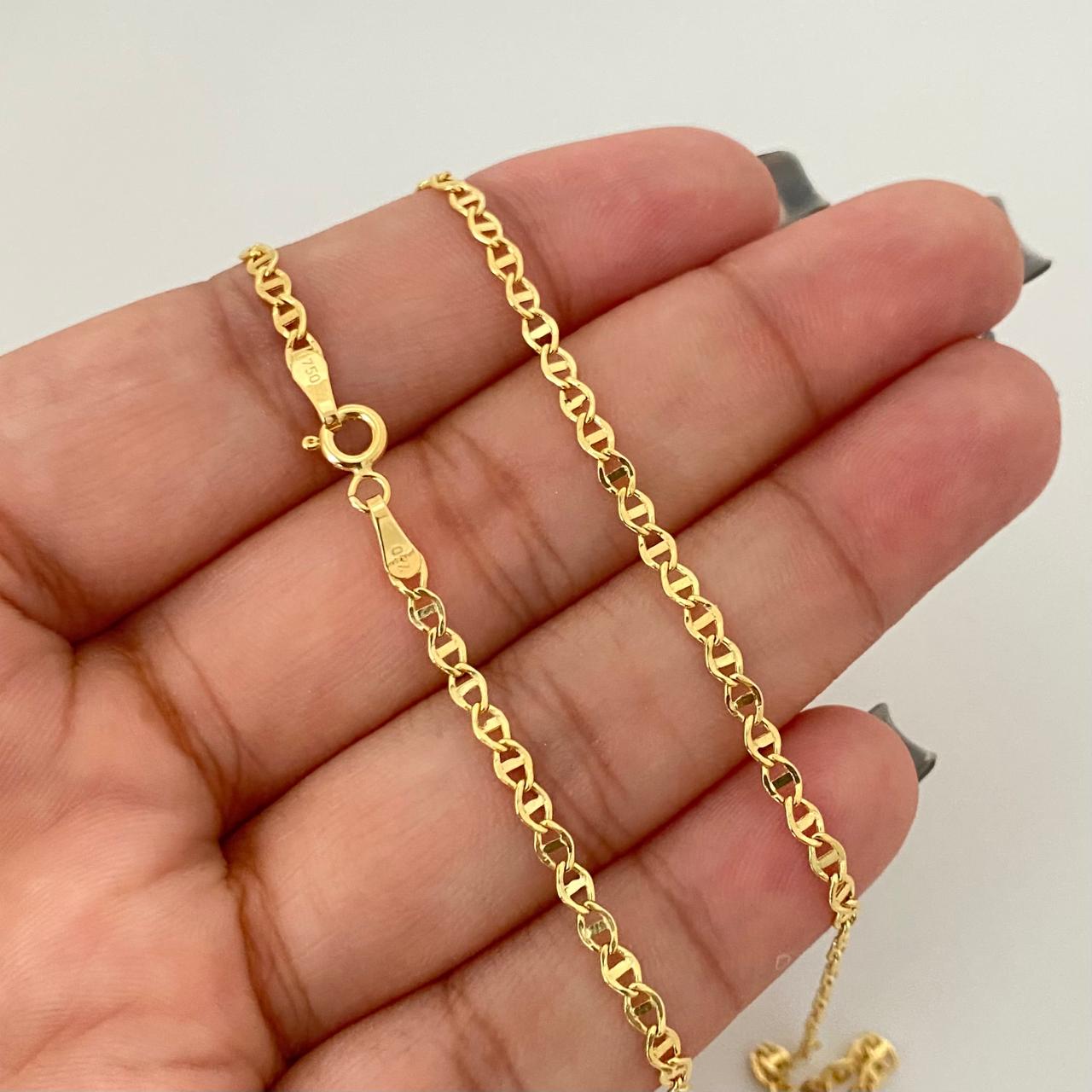 Cadena It plana rombos Oro amarillo 18k 3,25 Gr / 2,5 mm / 60 Cm