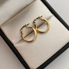 Candonga lisa semi plana Oro amarillo 18k 1,10 Gr / 1,5 Cm