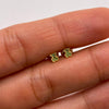 Topos Oso th circones verdes Oro amarillo 18k 0,55 Gr / 3,3 mm