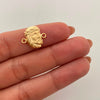Herraje Rostro Oro amarillo 18k 0,75 Gr / 1,6 Cm