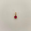 Dije Circon Fucsia Oro amarillo 18k 0,9 Gr / 5,5 mm / 1,1 Cm