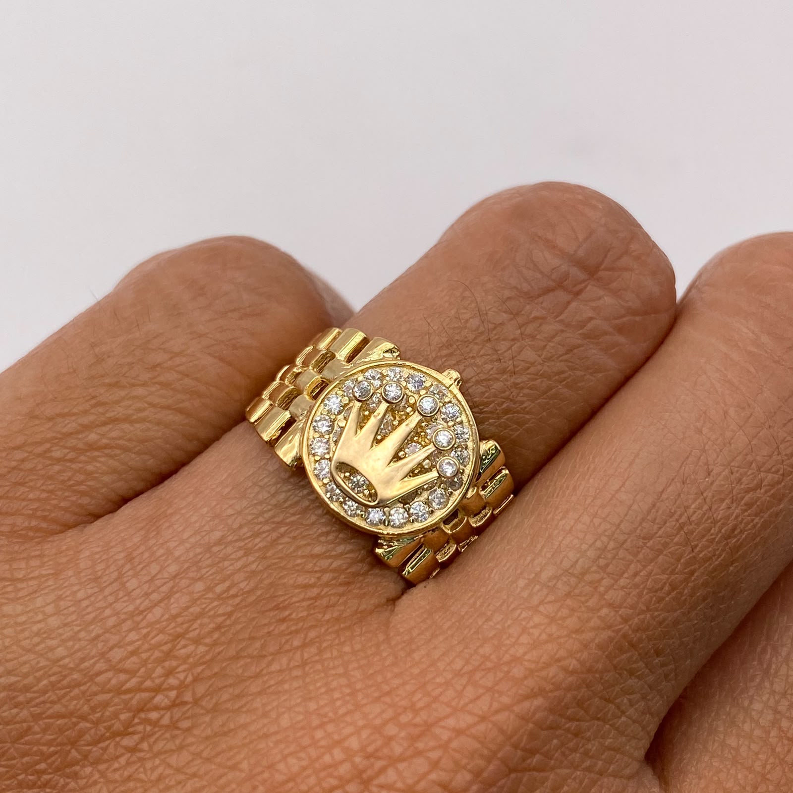 Anillo Corona Rx casting Oro amarillo 18k / Talla 6 / 5 Gr / 5,5 mm