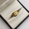 Anillo Troquel cruz Oro amarillo 18k / Talla 9 / 2,15 Gr / 4,5 mm