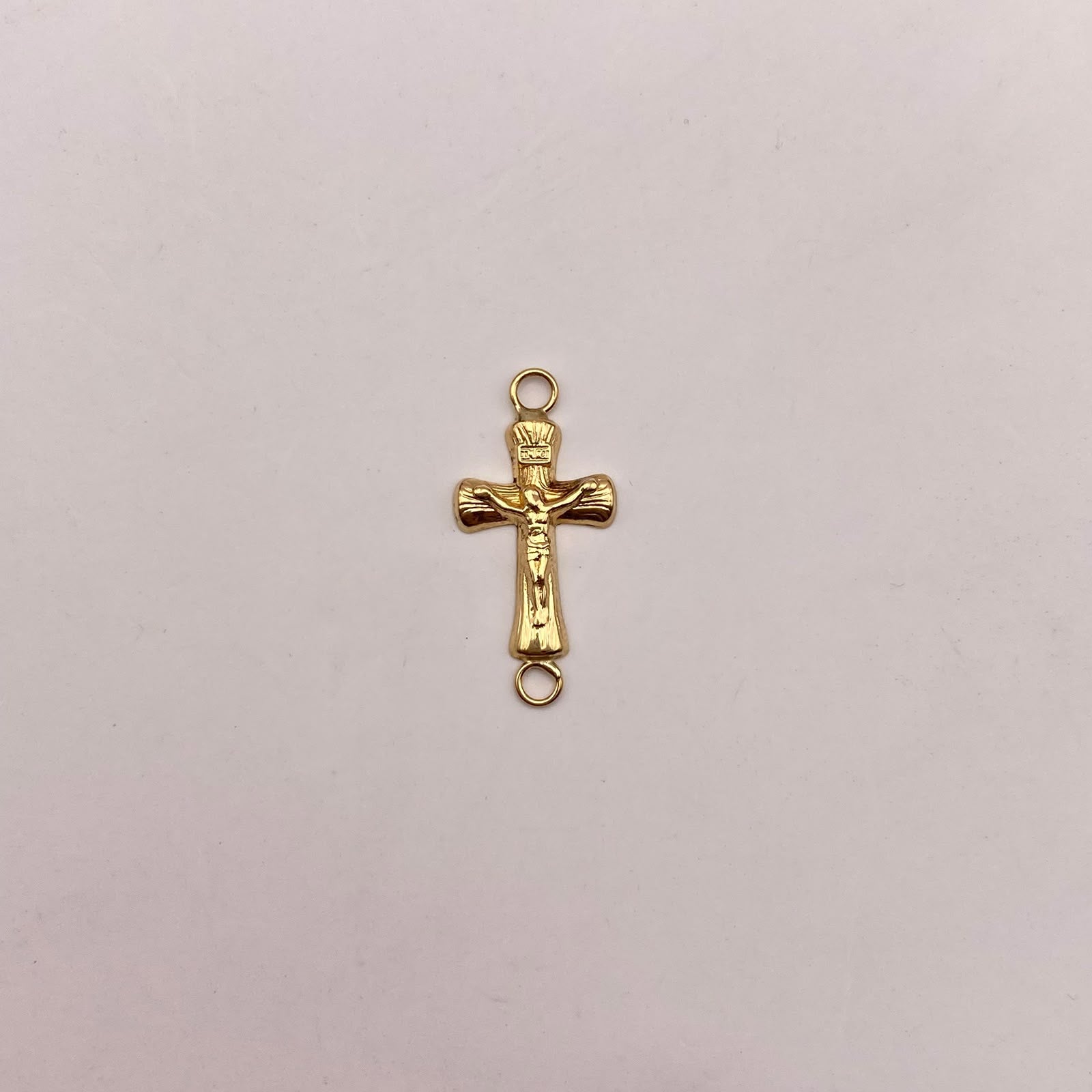 Herraje cruz cristo Oro amarillo 18k 0,45 Gr / 2,5 Cm