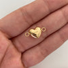 Herraje Corazon Inflado Oro amarillo 18k 0,6 Gr / 1 Cm