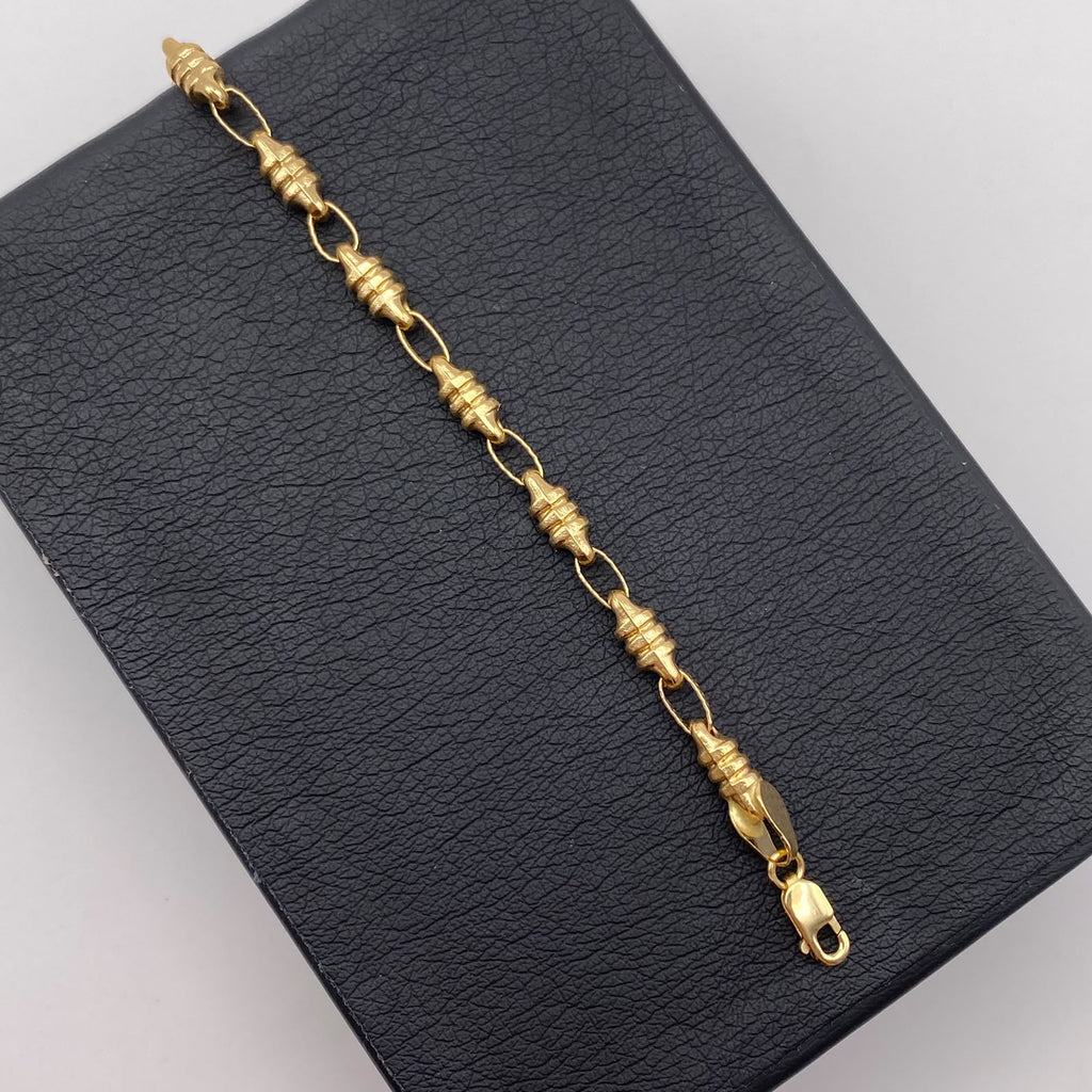 Pulso Rustico Oro amarillo 18k 4,60 Gr / 3,9 mm / 19,6 Cm Broche 0,40