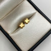 Topos Trebol borde diamantado Oro amarillo 18k 0,45 Gr / 5,9 mm
