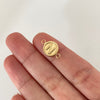 Herraje letra N Oro amarillo 18k 0,65 Gr / 1,5 Cm