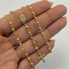 Rosario diamantado aros Oro amarillo 7,80 Gr / 3 mm / 52 Cm Broche 0,40