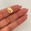 Herraje Rostro Oro amarillo 18k 0,55 Gr / 1,3 Cm