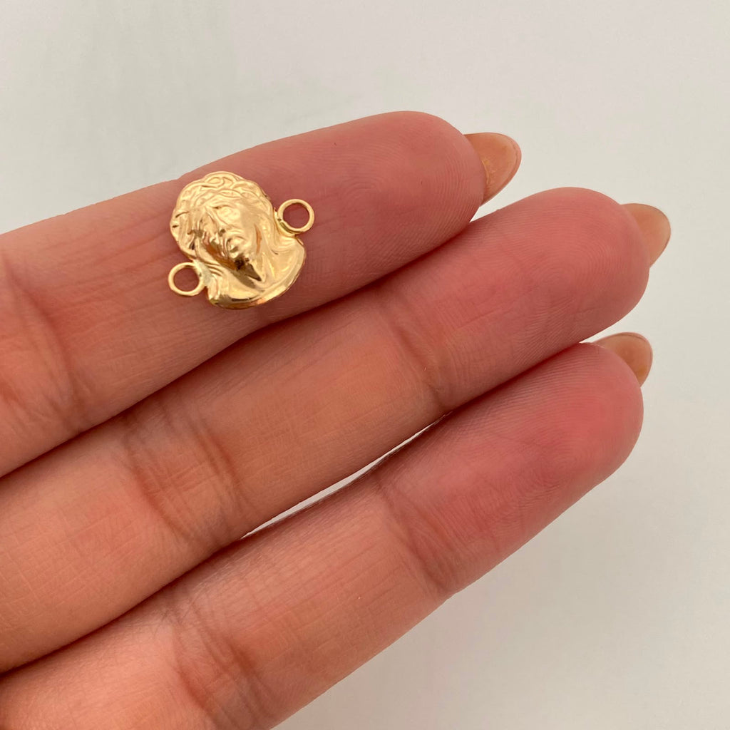 Herraje Rostro Oro amarillo 18k 0,55 Gr / 1,3 Cm