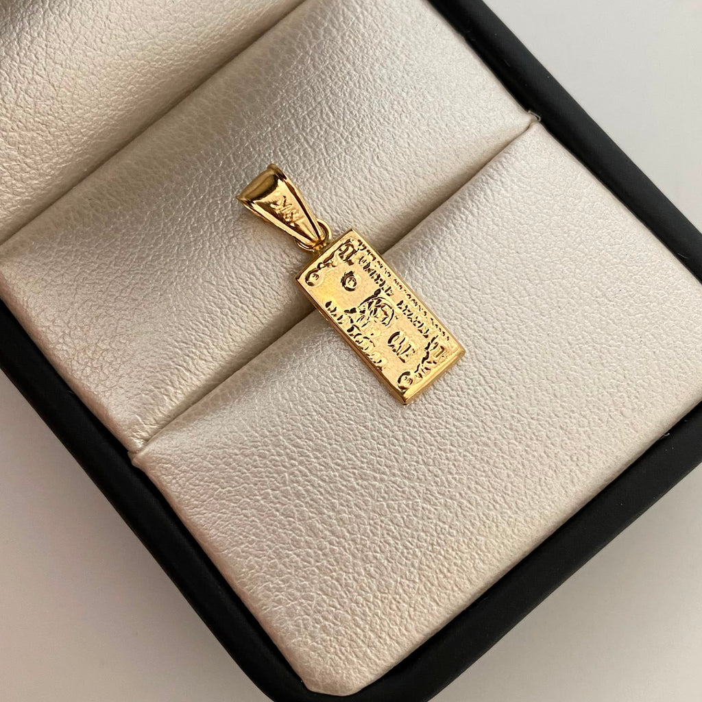 Dije Dolar Oro amarillo 18k 0,65 Gr / 6,7 mm / 2,2 Cm