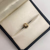 Herraje bola de fuego circones blancos y negros Oro amarillo 18k 1,41 Gr / 0,6 Cm