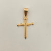 Dije cruz clavos lisos Oro amarillo 18k 4,2 Gr / 5 Cm