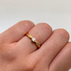 Anillo Solitario Oro amarillo 18k / Talla 6 1/2 / 1,75 Gr / 2,2 mm