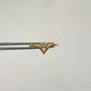 Anillo Solitario Oro amarillo 18k / Talla 6 1/2 / 1,6 Gr / 1,7 mm