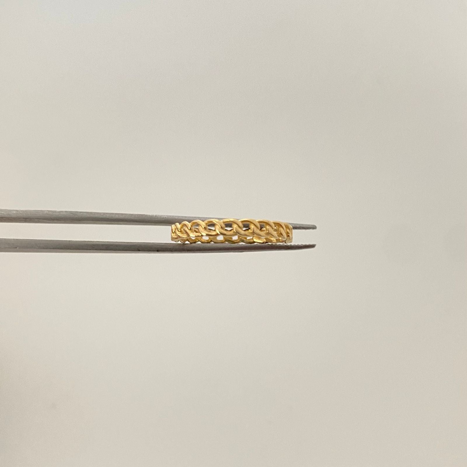 Anillo cubano Oro amarillo 18k / Talla 5 / 1,1 Gr