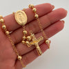 Rosario Virgen Milagrosa Cruz Silueta Oro amarillo 18k 16,45 Gr / 4,9 mm / 60 Cm
