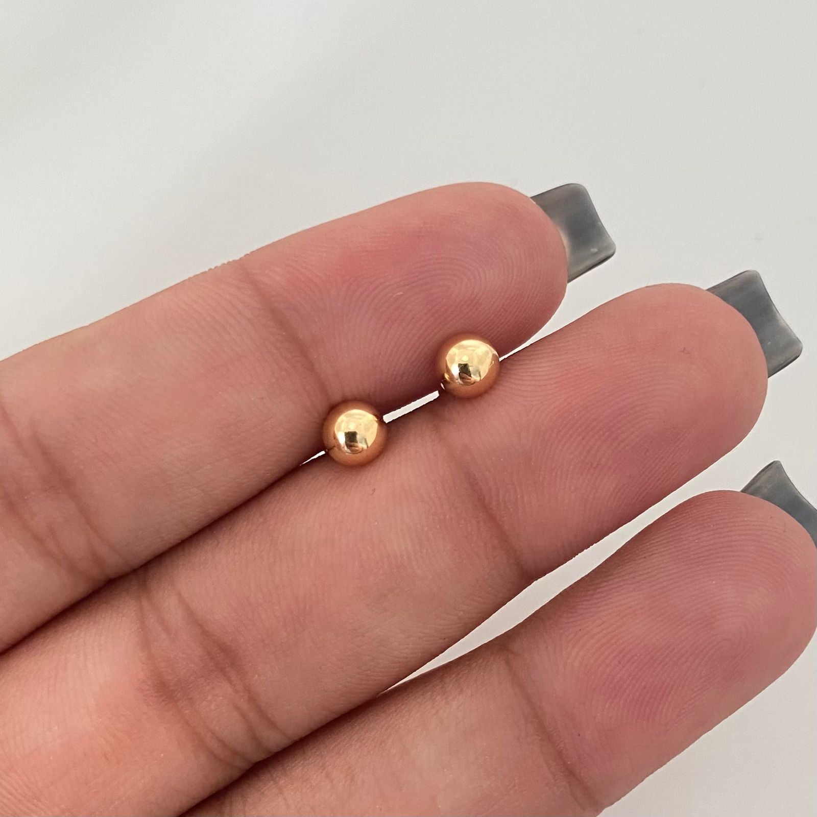 Topos bola lisa Oro amarillo 18k 0,60 Gr / 6,0 mm