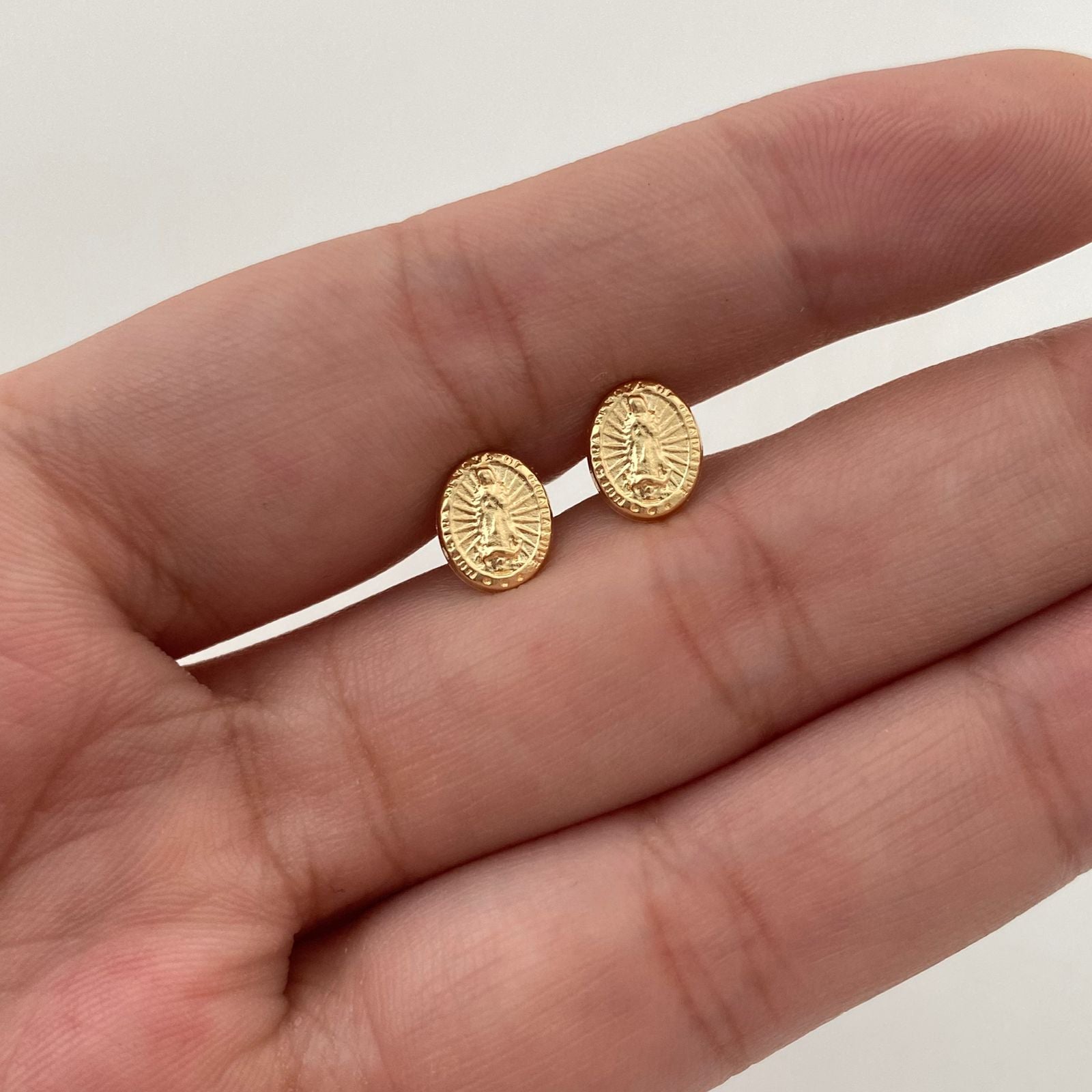 Topos Virgen de guadalupe Oro amarillo 18k 0,7 Gr / 6,7 mm