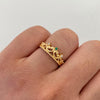 Anillo 15 Casting verde Oro amarillo 18k / Talla 7 / 2,45 Gr
