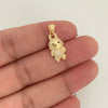 Dije caricatura LB casting blanco Oro amarillo 18k 1,20 Gr / 2,1 Cm