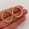 Candonga Entorchada Oro amarillo 18k 2,15 Gr / 2,6 Cm