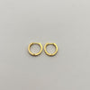 Candonga Tipo Huggies circones blanco Oro amarillo 18k 1,2 Gr / 1 Cm