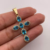 Dije Cruz azul circones Oro amarillo 18k 3,07 Gr / 22,9 mm / 4,5 Cm