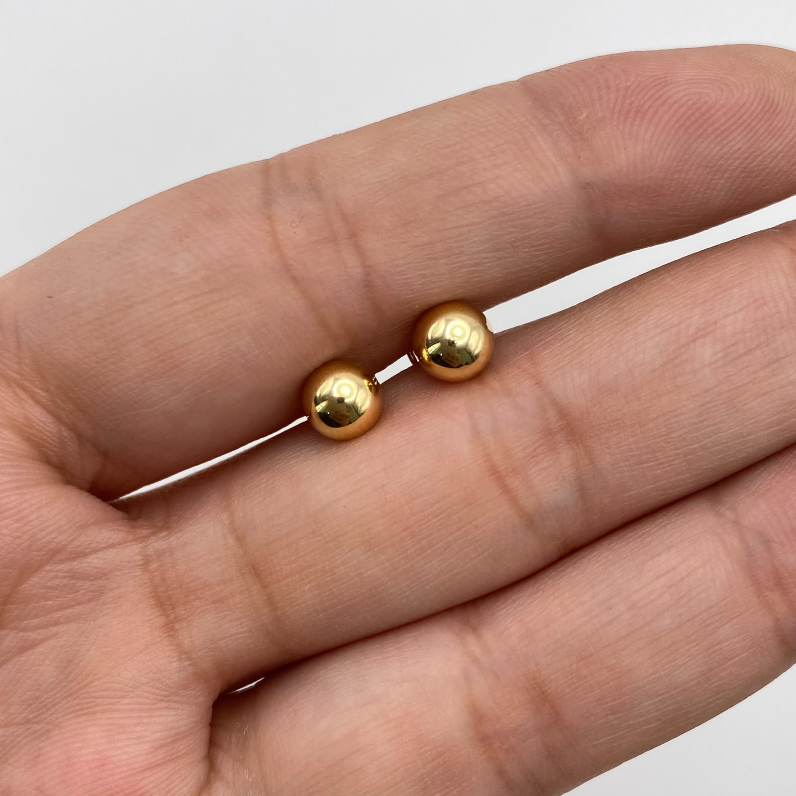 Topos bola lisa 6mm Oro amarillo 18k 0,65 Gr