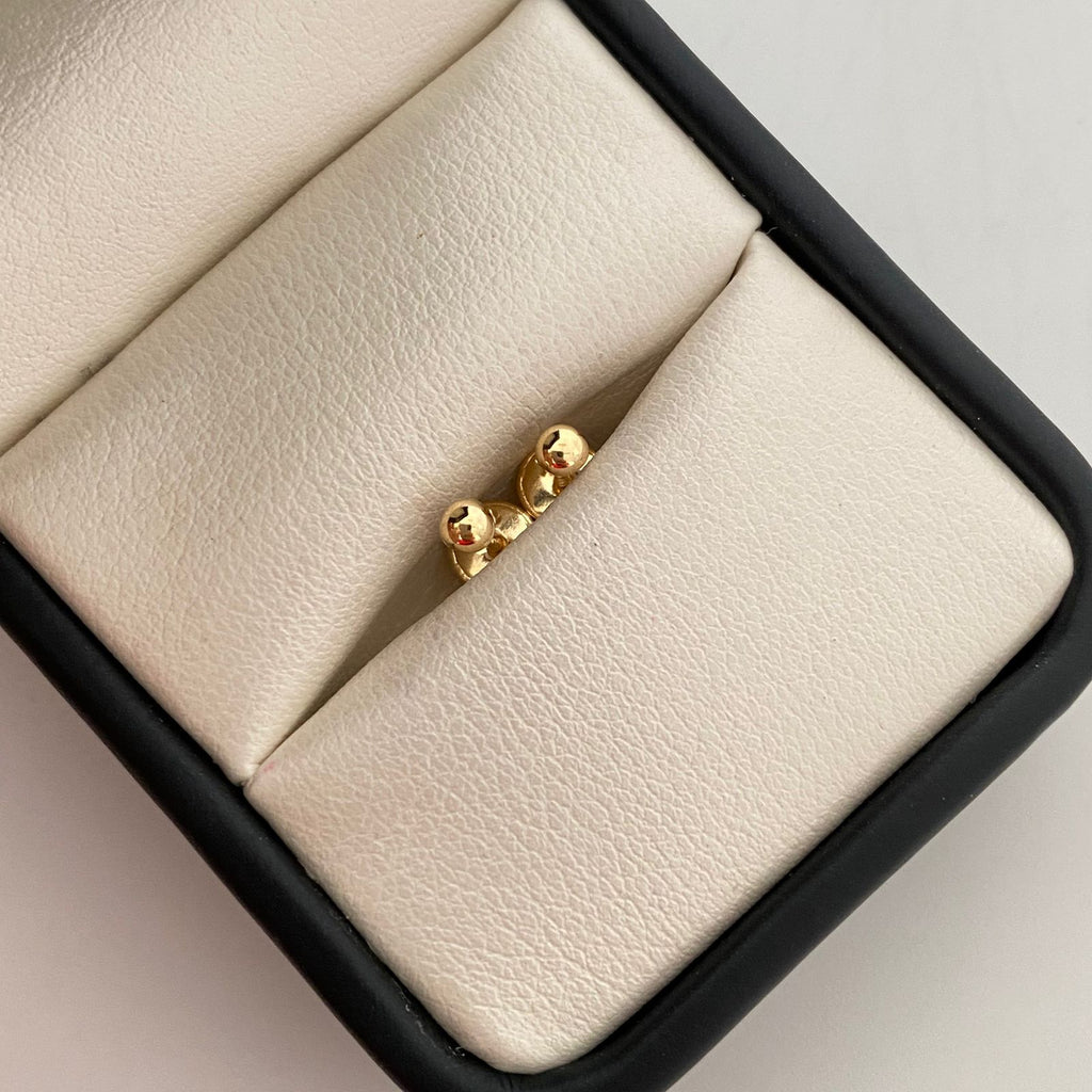 Topos media bola lisa 3mm  Oro amarillo 18k 0,4 Gr