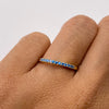 Anillo Churumbela Azul Oro amarillo 18k / Talla 8 / 1,42 Gr / 1,2 mm