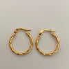 Candonga Entorchada Oro amarillo 18k 1,15 Gr / 2 Cm