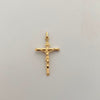 Dije Cruz Tubular Cristo Oro amarillo 18k 1,4 Gr / 24,6 mm / 4,4 Cm