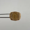 Anillo San benito circones blanco Oro amarillo 18k / Talla 9 1/4 / 13,45 Gr