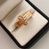 Anillo Cruz Cristo Tres oros 18k / Talla 13 1/2 / 2,5 Gr / 5,6 mm