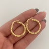 Candonga Entorchada Oro amarillo 18k 2,55 Gr / 2,5 Cm
